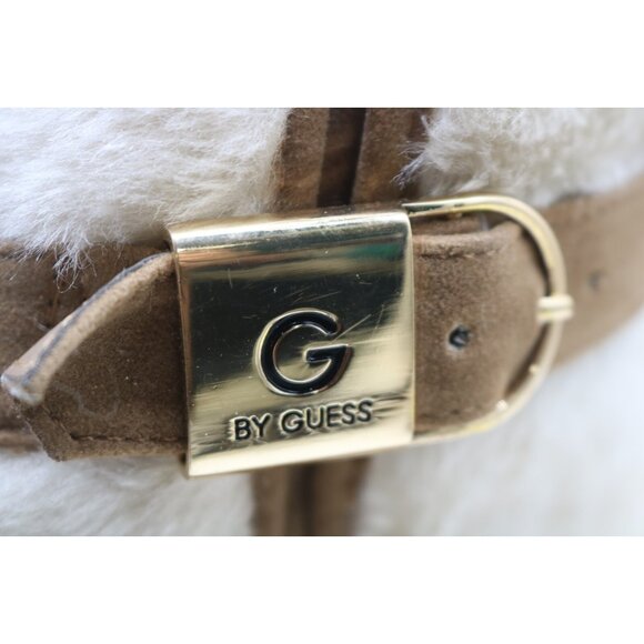 Guess Alta-X Womens Sz 9 M Faux Fur Lined Cold Weather Ankle Buckle Boots Brown - Picture 4 of 9